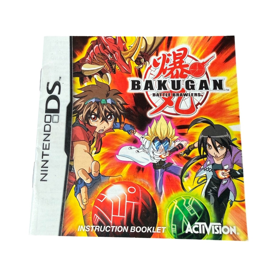 Nintendo Bakugan Battle Brawlers Instruction Booklet Manual DS Replacement